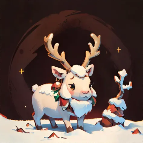 <lora:cuteanimalscute00d:0.8>, cute00d, reindeer, no humans, masterpiece, 8k, high resolution, shallow depth of field, sharp focus