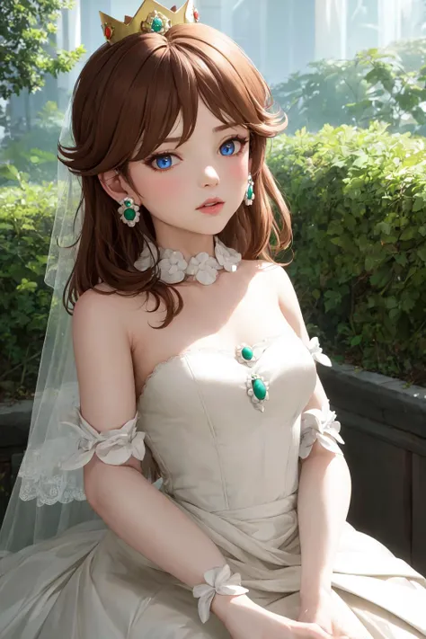 (best quality), (masterpiece:1.1), absurdres, wedding dress, <lora:daisy1:1>
