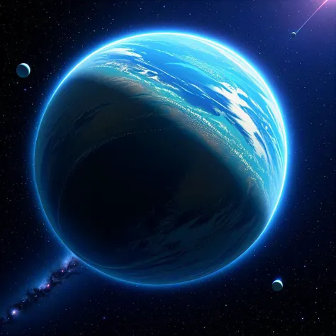 Exoplanet, cosmic, astral, space fantasy, detailed, Makoto Shinkai, HD -- s50 -- niji 6