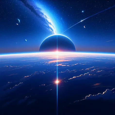 Exoplanet, cosmic, astral, space fantasy, detailed, Makoto Shinkai, HD -- s50 -- niji 6