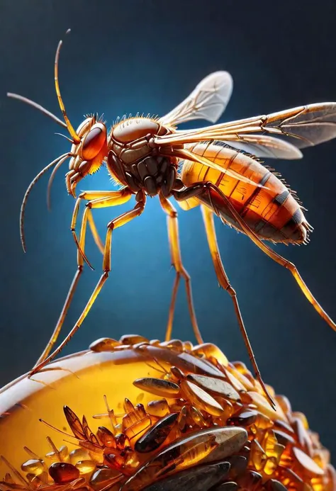 (masterpiece),
a mosquito inside ral-amber stone,
HDR, highly detailed, 32k, amazing quality,
ultra detailed,