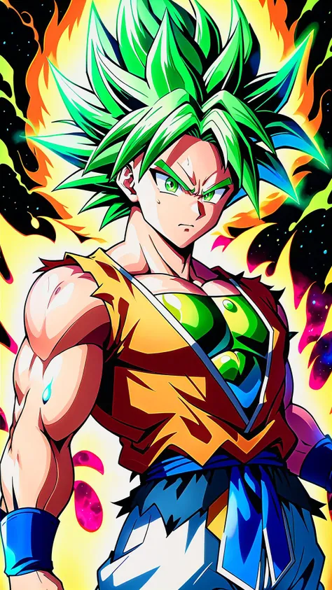 (Broly the legendary super saiyan) with green hair, realistic photo, (raw photo of Broly cosplay), legendary super saiyan, broly from dragon ball super Broly, (Broly super saiyan transformation), Broly in rage mode, (Broly Ikari, Goku ultra instinct:0.5, Vegeta ultra ego:0.5), ((green hair, upper body)), ultra instinct, dbz style, jjba style, death note style, ultra detailed artistic abstract photography of super sayan god, detailed captivating eyes, asymmetrical, gooey liquid hair, color exploding, highly refractive skin, Digital painting, colorful, volumetric lighting, 8k, by Cyril Rolando, by artgerm, Trending on Artstation, 16k resolution, High definition, detailed, realistic, 8k uhd, high quality, dragon ball super style, cosmic body, vaporwave style, ((super saiyan aura around body, green flaming aura body)), Toei animation style, Studio Ghibli style, broly cosplay, broly fan art, hyper realistic