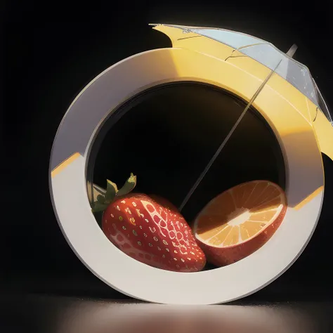 (high quality masterpiece:1.5), strawberry, photorealistic, high details, intricate, sharp focus, 8K, HD, Full-HD, Ultra-HD, Super-Resolution, Megapixel, subsurface scattering, edge lighting, rim light, rim lighting, best lighting, refreshing, lumen Reflections, screen space reflections, Post Processing, Post-Production, TXAA, De-Noise, shaders