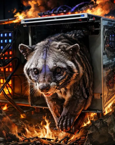 <lora:civitepicmascot:1>civitepicmascot datacenter on fire servers computers
<lora:add_detail:1>