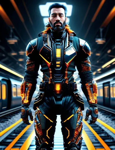 ((best quality)), ((masterpiece)), ((realistic,digital art)), (hyper detailed),DonMCyb3rN3cr0XL lower body clothing, Flannel, Abstract Pattern,, Fishnet, Relaxed Fit, Empire Waist, Color Palette,Train,,Ruffle Details, , octane rendering, raytracing, volumetric lighting, Backlit,Rim Lighting, 8K, HDR, <lora:CyberNecroTechSD1.5-000006:1.0>