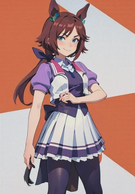 <lora:Uma_Musume:0.8>, UM_Vodka, standing, smirk,, (masterpiece, best quality, detailed:1.3)