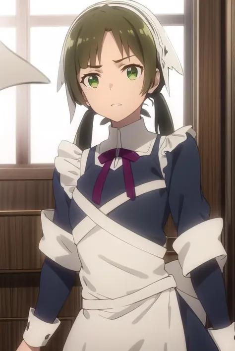 izettalotte, <lora:izetta lotte s1-lora-nochekaiser:1>,
lotte, brown hair, twintails, (green eyes:1.3), low twintails,
BREAK apron, maid, maid headdress, maid apron,
BREAK indoors,
BREAK looking at viewer, dynamic pose,
BREAK <lyco:GoodHands-beta2:1>, (masterpiece:1.2), best quality, high resolution, unity 8k wallpaper, (illustration:0.8), (beautiful detailed eyes:1.6), extremely detailed face, perfect lighting, extremely detailed CG, (perfect hands, perfect anatomy),