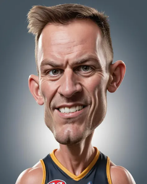 AFL player, caricature