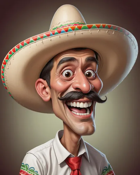 traditional mexican, sombrero, caricature