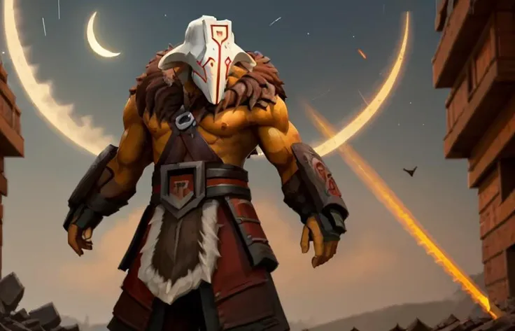 jugg, upper body, ultra detailed, dynamic pose, (debris:1.2), detailed texture, (solo:1.3), ultra detailed, (epic scene, moon, warm color, warm light),, (best quality, highres, photorealistic, raw, 8k,masterpiece, ),best quality, masterpiec8K.HDR. highresabsurdres:1.2, film grain, lens flare, (vibrant color:1.2), (delicate), <lora:jugg:0.8>