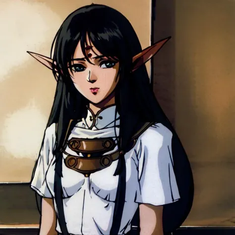 (masterpiece:1.2), (4k wallpaper), 1girl, solo, looking at viewer, elf, deedlit, portrait, <lora:Deedlitv3:0.8>