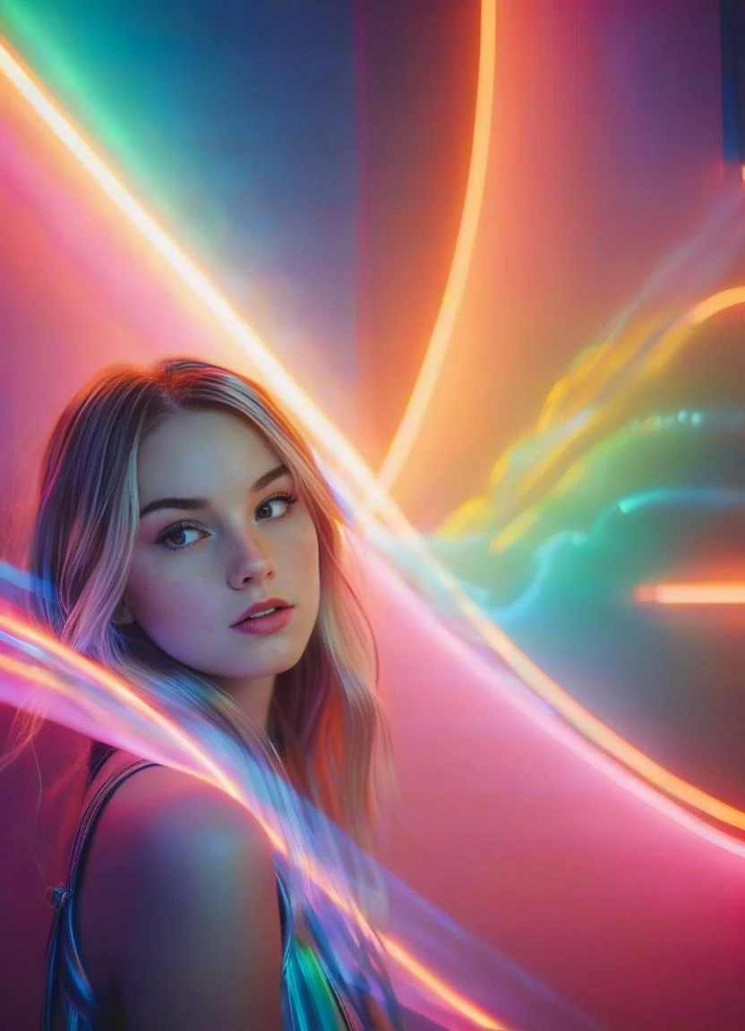 anime artwork, grand photograph, Polaroid, surprised 22-year-old girl, glowing hair, canon 5d mark 4, neon light, kodak ektar, flamboyant, pastel colors, curved lines, elaborate detail, art by j.c. leyendecker <lora:add-detail-xl:0.8> <lora:ip-adapter-faceid-plusv2_sdxl_lora:1> <lora:ral-elctryzt-sdxl:0.5> ral-elctryzt, subsurface scattering, Photorealistic, Hyperrealistic, analog style, realistic, film photography, soft lighting, heavy shadow