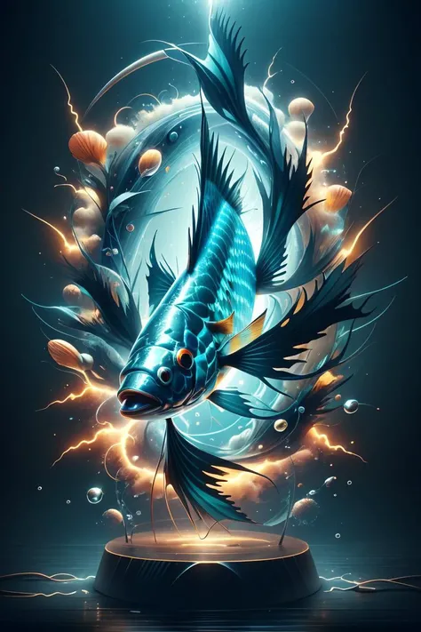 a fish made of ral-elctryzt,<lora:ral-elctryzt-sd15:1>,best quality,(detailed light),