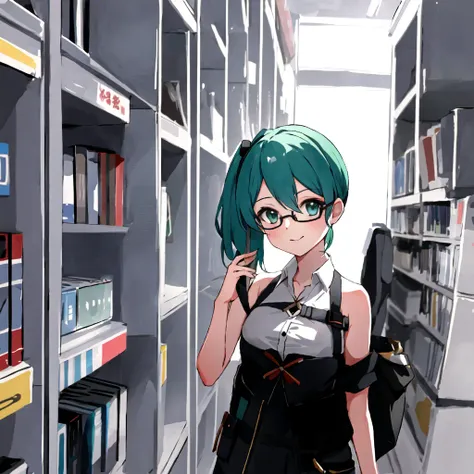 kagura suzu,solo,1girl,<lora:kagura suzu:0.8>,glasses