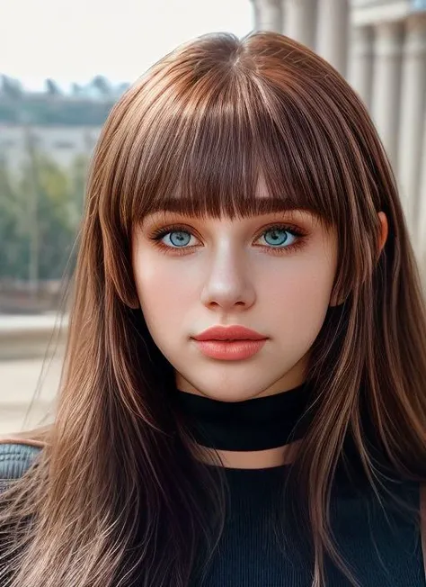 photo realism, half body portrait of a young woman, 20 years old. beautiful realistic eyes; fantastic face, Caucasian, beautiful look, leather jacket, Storybook style, warm dreamy lighting, white background, volumetric lighting, pulp adventure style, fluid acrylic, dynamic gradients, vivid color, illustration, highly detailed vector curves, simple, smooth and clean, vector art, smooth, character design, cinematic, ornate patterns, elegant organic framing, hype realism, masterpiece, lush vivid colors, twilight