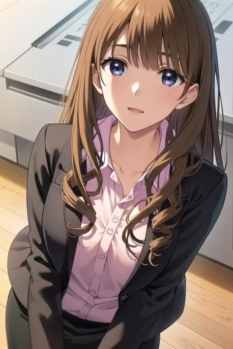 taeanegasaki, <lora:tae anegasaki s2-lora-nochekaiser:1>,
tae anegasaki, long hair, brown hair, (light brown hair:1.2) drill hair, (black eyes:1.5), bangs, blunt bangs, smile,
BREAK labcoat, shirt, (pink shirt:1.2), collared shirt, skirt, pencil skirt, black skirt, (white labcoat:1.2),
BREAK indoors, classroom,
BREAK looking at viewer, (cowboy shot:1.5),
BREAK <lyco:GoodHands-beta2:1>, (masterpiece:1.2), best quality, high resolution, unity 8k wallpaper, (illustration:0.8), (beautiful detailed eyes:1.6), extremely detailed face, perfect lighting, extremely detailed CG, (perfect hands, perfect anatomy),