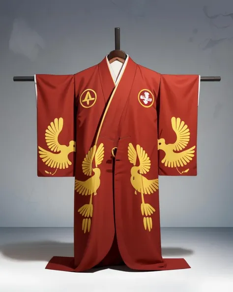<lora:clothes_rack_v3:0.5>, emblem, still life, no_humans, character print, objectification, clothes rack
, crane kimono