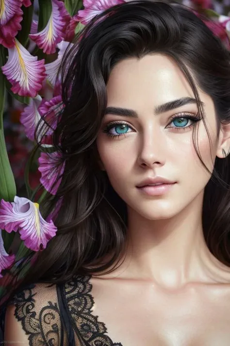 woman in a lusious garden, [red_matte_makeup:2], [green_shirt:5], [blue_eyes:4], matte_makeup
RAW, analogue, Nikon Z 14mm ultra-wide angle lens, award-winning glamour photograph, 
((best quality)), ((masterpiece)), ((realistic)), subsurface scattering, radiant light rays, high-res, detailed facial features, high detail, sharp focus, smooth, aesthetic, extremely detailed, 
(extremely detailed eyes, extremely detailed iris), extremely detailed hair, extremely detailed skin, extremely detailed clothes, octane render, photorealistic, post-processing, max detail, realistic shadows, roughness, 
natural skin texture, real life, ultra-realistic, photorealism, photography, 8k UHD, photography, hdr, intricate, elegant, highly detailed, sharp focus, stunning, beautiful, gorgeous, (photorealistic), (realistic), 
professor, solo, sexy best quality, highly detailed, masterpiece, ultra-detailed, illustration,
[(colorful explosion psychedelic paint colors:1.21)::0.2], colorful, detailed eyes, intricate face, black background, simple background, dearness, high contrast, (secret:0.9),