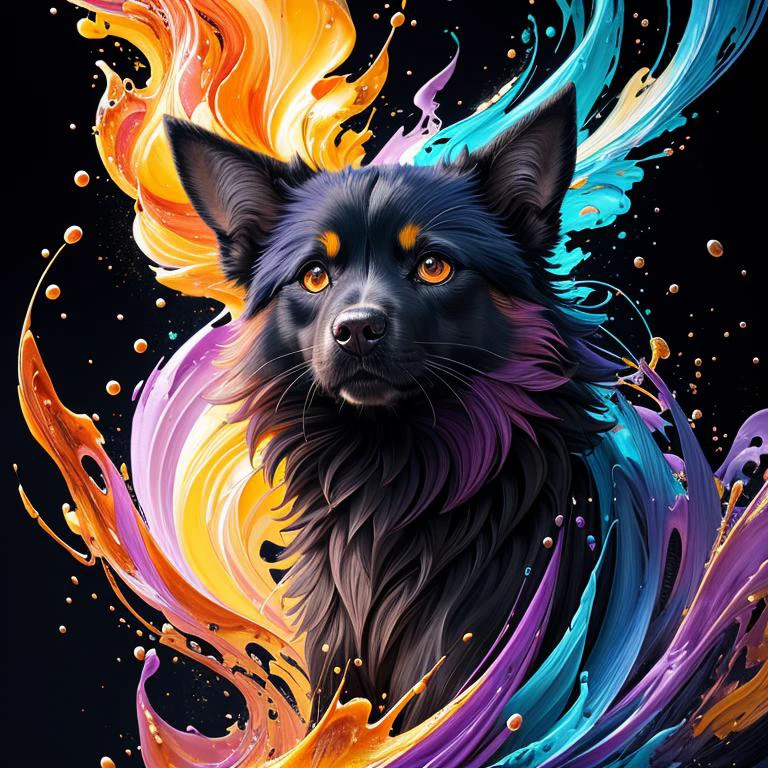 extremely stressed anime dog:human, drinking coffee in a building on fire in the background, masterful playing card border, random Colorful art, oil painting, blue yellow colors, light purple and violet additions, light red additions, intricate detail, splash screen, 8k resolution, masterpiece, artstation digital painting smooth veryBlack ink flow: 8k resolution photorealistic masterpiece: intricately detailed fluid gouache painting: by Jean Baptiste Mongue: calligraphy: acrylic: watercolor art, professional photography, natural lighting, volumetric lighting maximalist photoillustration: by marton bobzert:, complex, elegant, expansive, fantastical, <lora:rmadart3NoiseoffsetSD1_v10:1>, vibrant