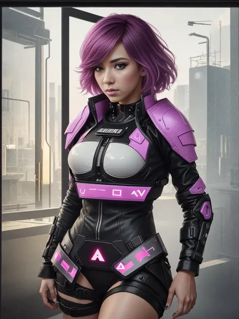 1girl, short hair, (pink hair), (rim light), medium breast, ((cyberpunk clothes, futuristic, transparent PVC jacket, cyberpunk setting, cinematic, in a convenience store:1.1)), ((look at the viewer)), magestic, peaceful, (masterful_playing_card_border:1.7), random Colorful art, oil painting, random colors, light purple and violet additions, light red additions, intricate detail, splash screen, 8k resolution, masterpiece, artstation digital painting smooth veryBlack ink flow: 8k resolution photorealistic masterpiece: intricately detailed fluid gouache painting: by Jean Baptiste Mongue: calligraphy: acrylic: watercolor art, professional photography, natural lighting, volumetric lighting maximalist photoillustration: by marton bobzert:, complex, elegant, expansive, fantastical, vibrant, Best quality details, realistic, High definition, High quality texture, epic lighting, Cinematic film still, 8k, soft lighting