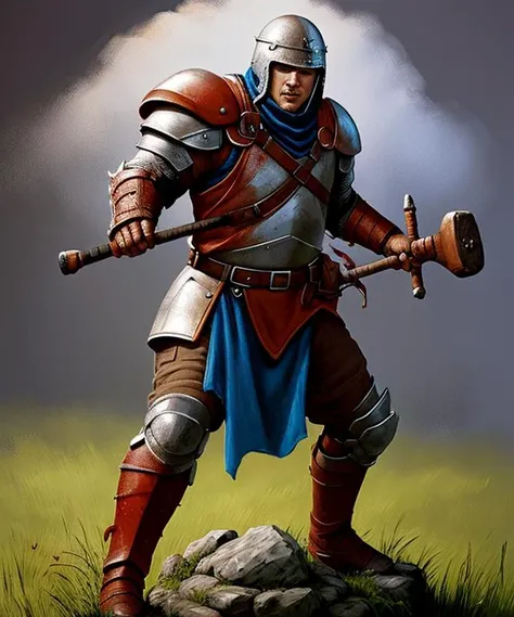 wjqhammer young man, cleric in battlefield, intricate and detailed, <lora:wjqhammer-15:0.7>