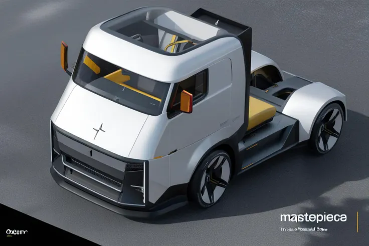 (best quality, masterpiece :1.2),truck,polestar design style,future,2D rendering,finely detailed,4k,octane render,product design,<lora:polestar_design_style_v2-000016>,