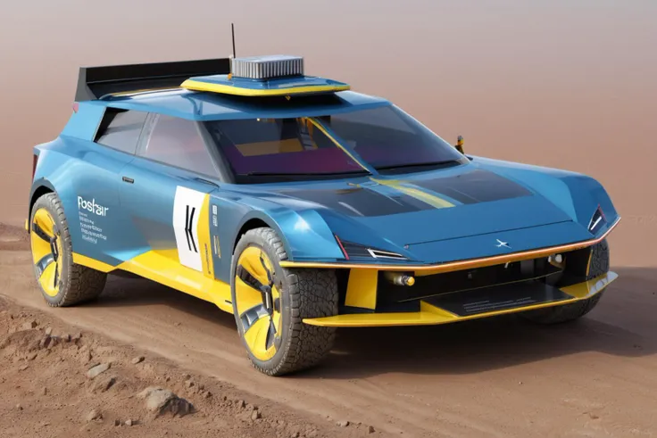 (best quality, masterpiece :1.2),polestar design style,concept OFF ROAD RALLY CAR,future,2D rendering,finely detailed,4k,studio lighting,octane render,product design,<lora:mars666777_Polestar_design_style_v2.0:0.8>,