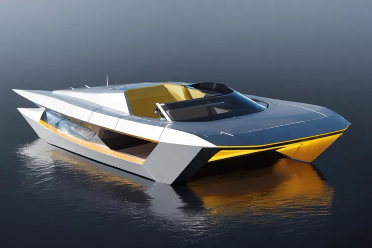 (best quality, masterpiece :1.2),polestar design style,concept boat,space background future,2D rendering,finely detailed,4k,studio lighting,octane render,product design,<lora:mars666777_Polestar_design_style_v2.0:0.8>,