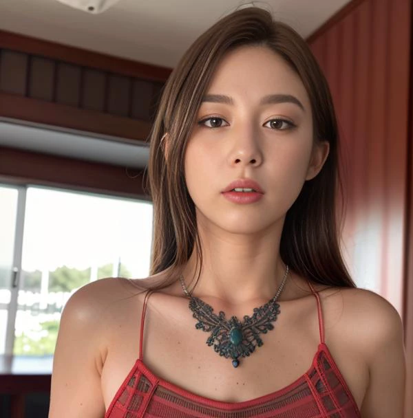 (8k, best quality, masterpiece:1.2),(upper body 1:2) (realistic, photorealistic, photo-realistic:1.37), ultra-detailed, beautiful detailed eyes, beautiful detailed nose, (((balanced eyes))), ((upper body 1:2)),((big breasts)), (((sweater))), natural skin texture, 24mm, 4k textures, soft cinematic light, adobe lightroom, photolab, hdr, intricate, elegant, highly detailed, sharp focus, ((((cinematic look)))), soothing tones, insane details, intricate details, hyperdetailed, low contrast, soft cinematic light, dim colors, exposure blend, hdr, faded, slate atmosphere, <lora:wanna._b:0.76>, (((red dress)))