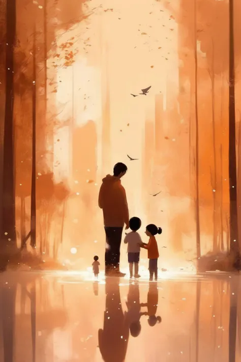 <lora:Pascal Campion Style:1>Pascal Campion Style - An evocative image portraying the understanding of responsibility in the context of family. The image features a parent and child engaged in a meaningful interaction, conveying the passing on of values and the nurturing of a sense of responsibility. The environment is a warm and cozy living space, filled with elements that represent familial love and support. The atmosphere is filled with warmth and tenderness, reflecting the importance of guidance and role modeling in shaping responsible behavior. The image is rendered in a soft and gentle style, using warm colors and subtle textures,