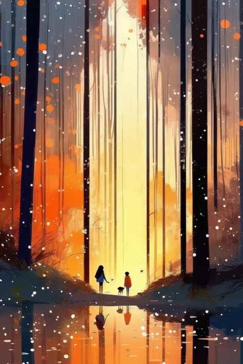 <lora:Pascal Campion Style:1>Pascal Campion Style - forest at sunset the magic of colors style instaport style Pascal Campion