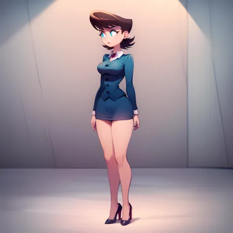 ((masterpiece, best quality)),(complex light),1girl, full body, solo, Lila test, <lora:Lila_Test2-10_1+2:0.6>,formal,skirt, standing, blue eyes, high heels,