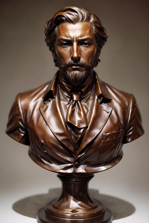 SculpAI <lora:BronzeSculpture:1>a man bust
