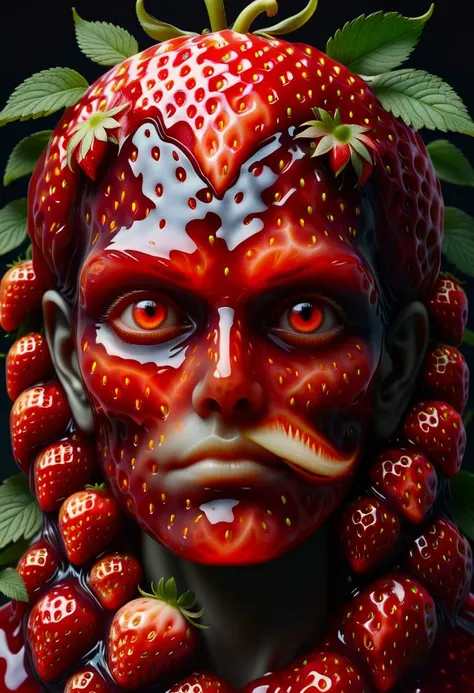 hyper detailed masterpiece, dynamic, awesome quality,vetala, Supernatural entity from Hindu mythology, inhabits a corpse, possesses immense knowledge, insight and foretell the future, occult rituals, cunning nature <lora:ral-strawberryjam:1> ral-strawberryjam