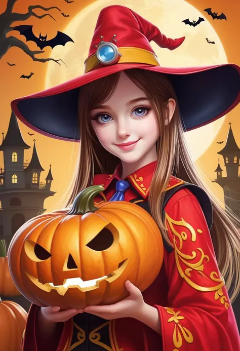 1girl,teen (halloween costume play:1.5) (cute,sweet,bare face,big eyes:1.4) (smile:1.2) long hair,straight hear,short tall,BREAK (night, halloween european town, dynamic pause, dynamic angle, from side, cowboy shot, hands behind back:1.5),BREAK (best quality, ultra high res, Realistic, RAW photo, real person, portrait photography, photorealistic, detailed skin, fair skin, beautiful detailed eyes) ,<lora:neg4all_bdsqlsz_xl_V7:0.8>,