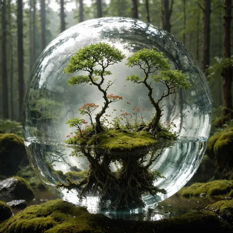 a fantastic landscape full of life inside a transparent sphere made of water  <lora:add-detail-xl:2> <lora:neg4all_bdsqlsz_xl_V7:0.8> <lora:Aether_Aqua_v1_SDXL_LoRA:0.75>