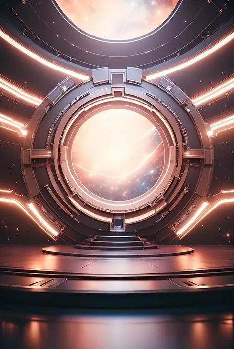 (masterpiece, best quality:1.3), hd, 8k, super details, no human, science fiction, scenery, round stage, space, <lora:sci-fi-v1.2:0.9>,