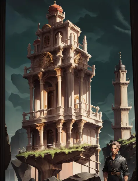 Stone, rough, Brancusi, Magenta Sheer Teddy with Lace Trim, Lean, Diamond-Shaped Face, Medium Skin, Narrow Nose, Bow-shaped Lips, Cleft Chin, Gold satin lipstick, necklace, red Fine Hair Shoulder-Length Hair Updo, with a rocky coastline in the background, towering lighthouse on a cliff,<lora:sokolov:0.8>,