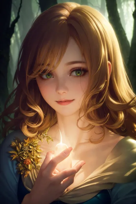 1 woman  close up 
detailed eyes 
smile  
 fog, forest
Amy Judd Andreas Franke
   (masterpiece ) (best quality) (dramatic lighting, best shadow)