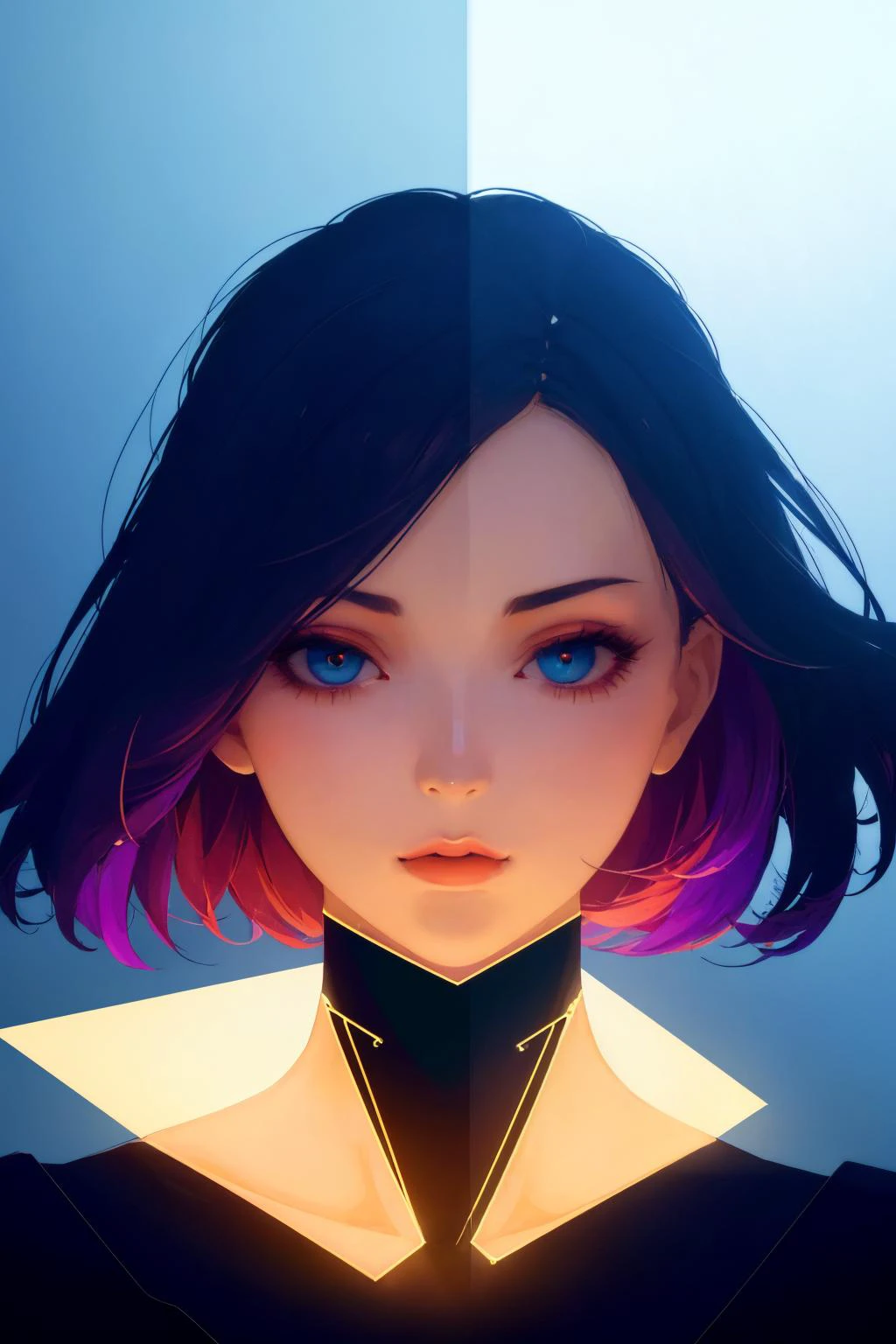 1girl
closeup
straight lines
geometrical shapes
gradient
(masterpiece ) (best quality) (dramatic lighting, best shadow)
Archillect