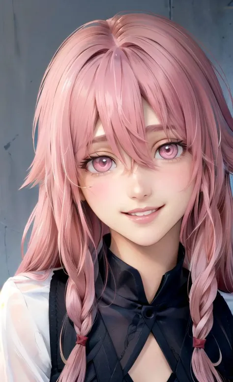<lora:YunoGasai:1> (yuno gasai, pink hair, pink eyes, beautiful girl, smiling,) <lora:Style_PerfectCute:0.2> <lora:fix_DollAsian:0.5>