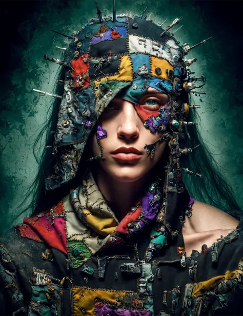 masterpiece, awesome quality, hyper detailed, DonMFr4nk3nst31n patchwork, augmented,0x4f7a12c error code ,  <lora:DonMFr4nk3nst31n:0.8>