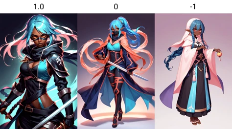 1girl, woman, elf assassin lord villainess, silk, hooded cloak, mask, ninja sword, bombshell hair, azure hair with peach highlights, french braids,French Roll, toned hourglass figure, (dark skin:1.3)<lora:EnvyBadassSliderXL01:1.0><lora:EnvySendNoodzXL01:-1>