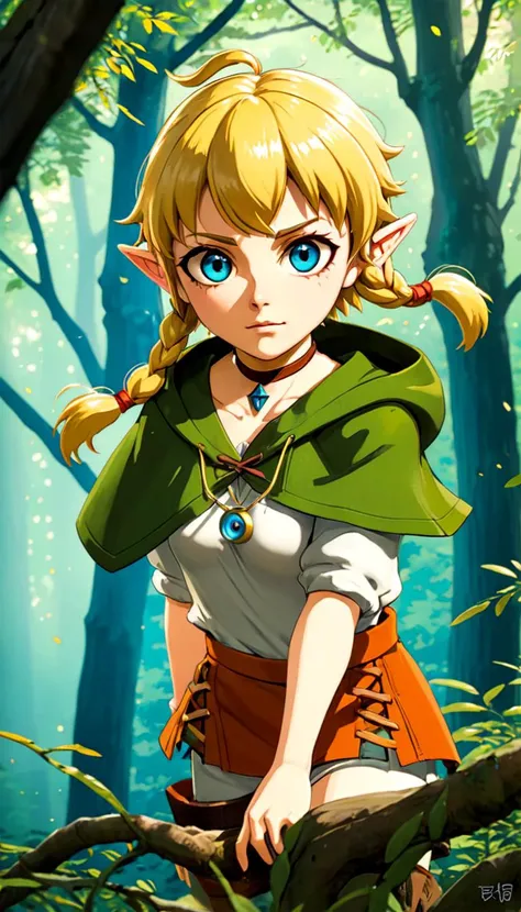 Linkle, extremely beautiful glowing piercing eyes, cinematic scene, hero view, action pose, scenery, detailed background, vivid, masterpiece, best quality, high quality, absurdres <lora:linkle_xl_v1:1>, (Studio ghibli style, Art by Hayao Miyazaki:1.2), Anime Style, Manga Style, Hand drawn, cinematic, Sharp focus, humorous illustration, big depth of field, Masterpiece, concept art, trending on artstation, Vivid colors, Simplified style, trending on ArtStation, trending on CGSociety, Intricate, Vibrant colors, Soft Shading, Simplistic Features, Sharp Angles, Playful