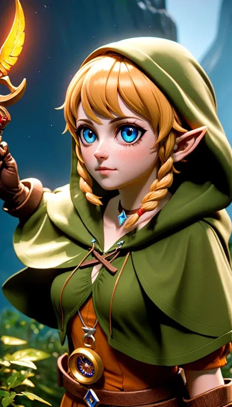 Linkle, extremely beautiful glowing piercing eyes, cinematic scene, hero view, action pose, scenery, detailed background, vivid, masterpiece, best quality, high quality, absurdres <lora:linkle_xl_v1:1>, (Extremely Detailed Oil Painting:1.2), glow effects, godrays, Hand drawn, render, 8k, octane render, cinema 4d, blender, dark, atmospheric 4k ultra detailed, cinematic sensual, Sharp focus, humorous illustration, big depth of field, Masterpiece, colors, 3d octane render, 4k, concept art, trending on artstation, hyperrealistic, Vivid colors, extremely detailed CG unity 8k wallpaper, trending on ArtStation, trending on CGSociety, Intricate, High Detail, dramatic, absurdes