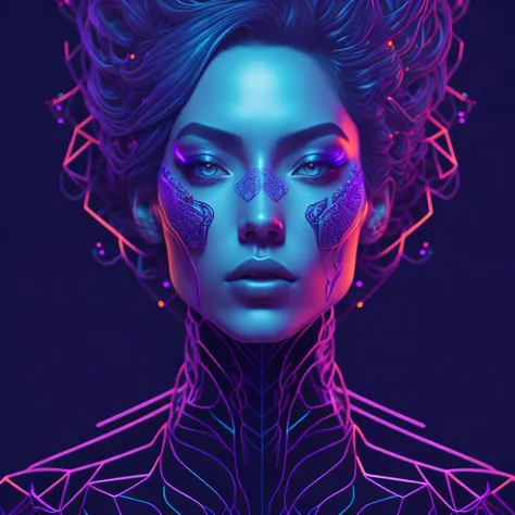 nsfw, complex 3d render ultra detailed beautiful death angel, biomechanical cyborg, beautiful natural soft rim light, neon vein, roots, fine foliage lace, colorful details, piercing, intricate details, mesh wire, mandelbrot fractal, facial muscles, cable wires, microchip, lascivious badass, hyper realistic, ultra detailed, octane render, volumetric lighting, 8k post-production, detailled metalic bones, semi human, iridescent colors, Glenn Brown style, futuristic room