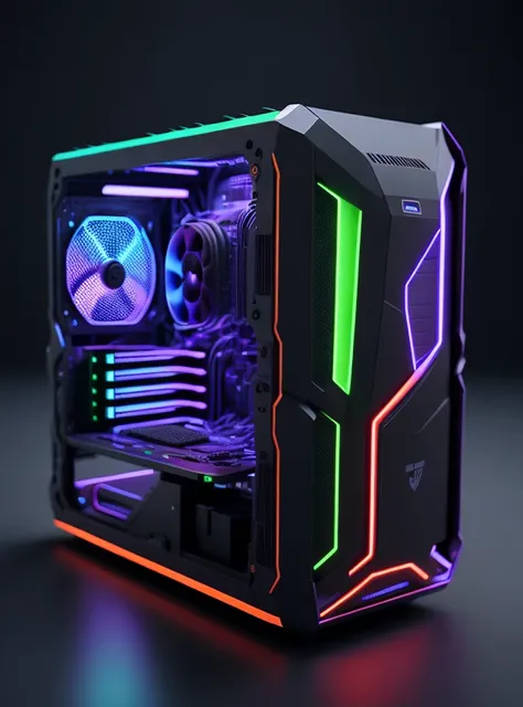 gaming computer with RGB light