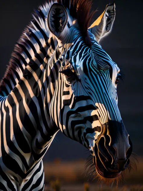 award winning photo of zebra in savannah, bright day, rim light, cinematic light, masterpiece, detailed fur, extremely detailed, 8k,