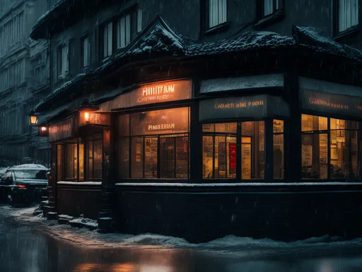 chinese restaurant seen from outside on a very cold day, outside heavily raining
mood photo journalism unposed urban photography, ultra detailed, film photography, cold tone, sharp focus, ultra detailed skin, professional color grading, raw photo, cinematography, vibrant details, ultra quality, (photo-realistic:1.37), masterpiece, Canon EOS 5D Mark IV and fujifilm Superia X - TRA 400 film