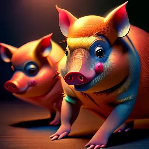 a high quality portrait photo of the three little pigs getting pushed around by their dick landlord, vibrant colors, dramatic lighting, (photorealistic:1.4), Canon EOS 5D Mark IV, micro, award winning photography, soft bokeh, sharp focus, UHD 4 k, 8k, cinematic lighting, midjourney-style